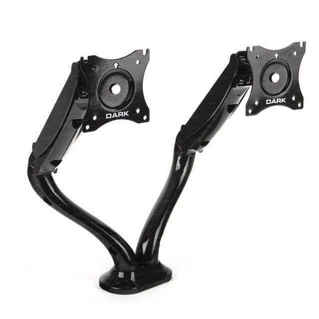 DK-AC-VM28 2 x 13''-27''Monitör Destekli Amortisörlü Masa Tipi Erg. Mon./ Tv Kol