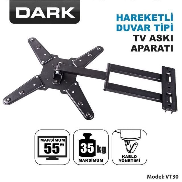 DK-AC-VT30 23-55'' Hareketli Duvar TV Askı Aparatı