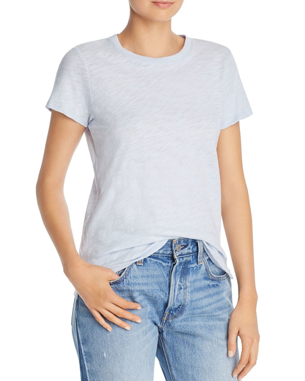 Bayan basic t-shirt Gri - S