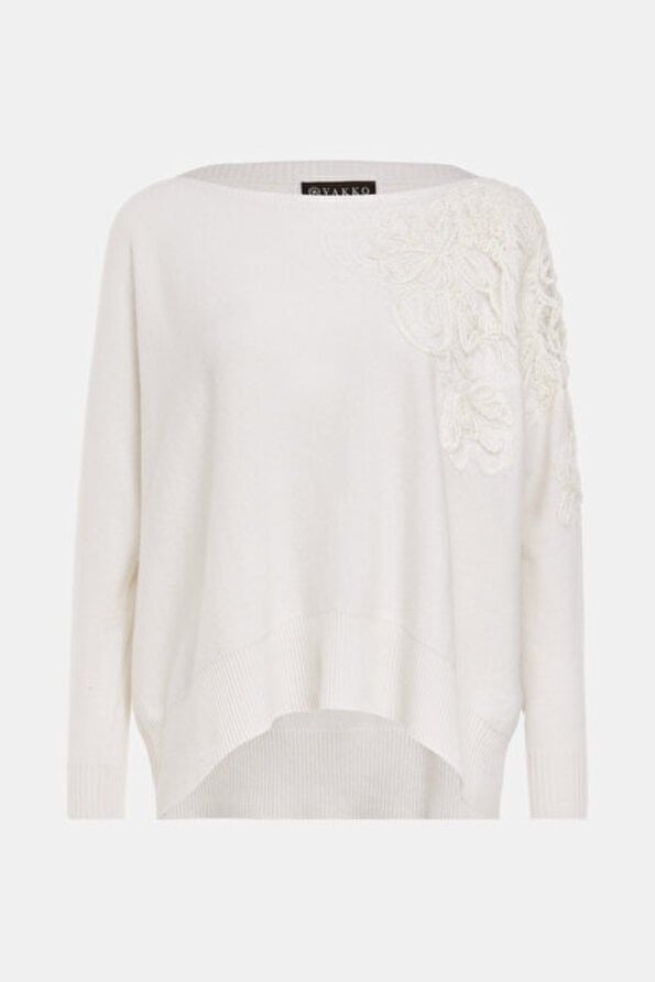 Ekru Kayik Yaka Tri̇ko