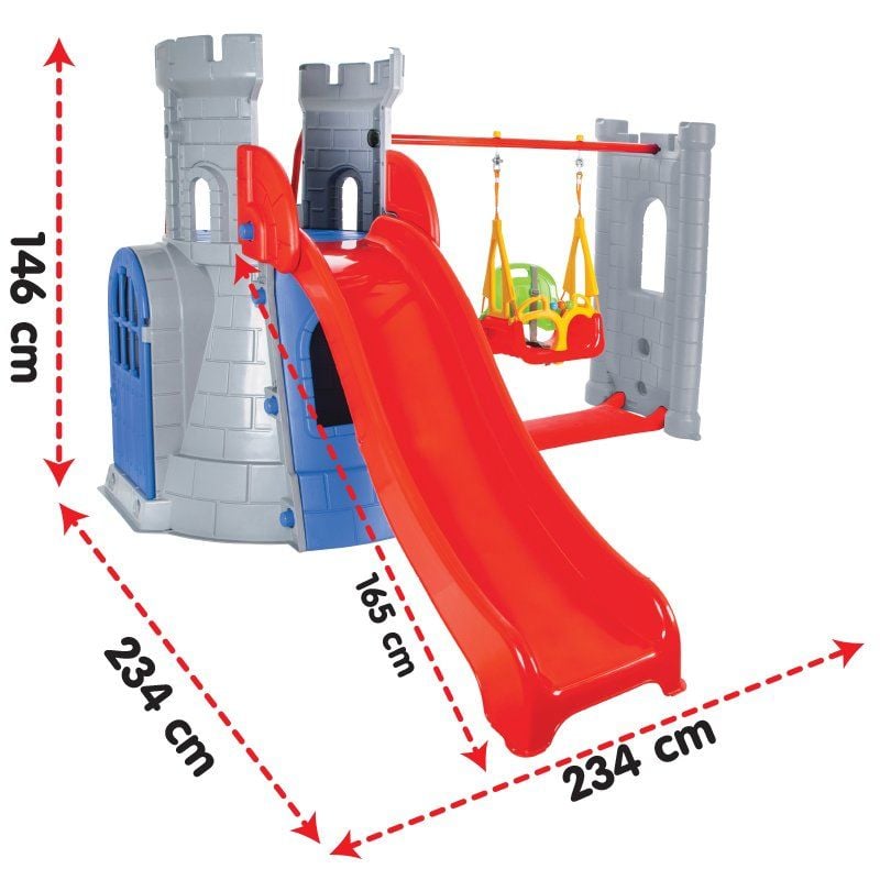 Kale Kaydırak Ve Salıncak Seti