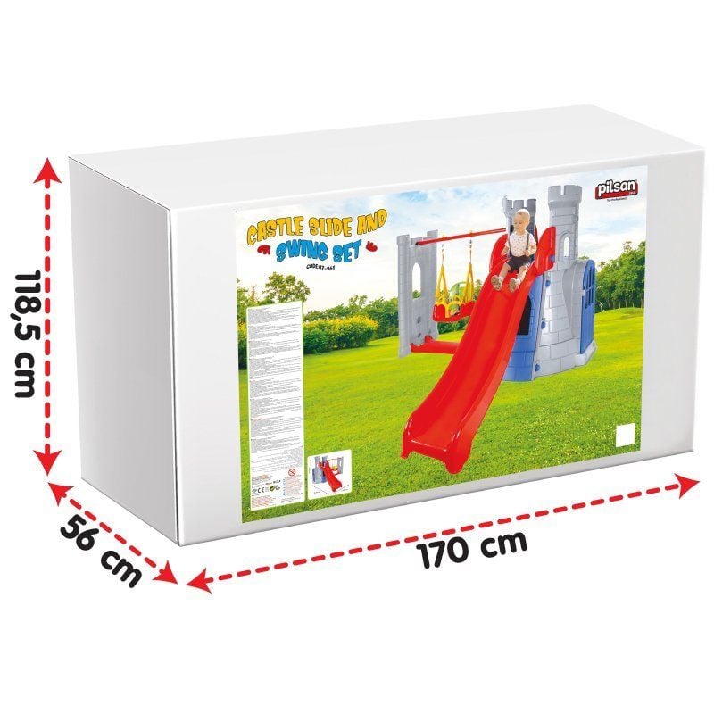 Kale Kaydırak Ve Salıncak Seti