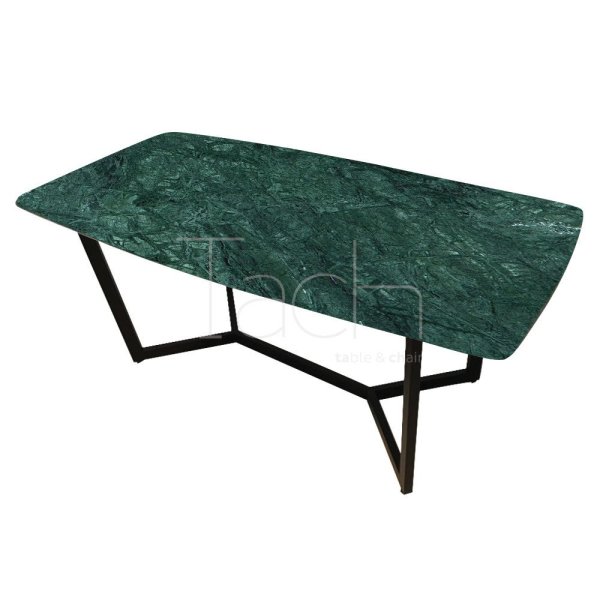 Yeşil Mermer Masa - Y Ayak 160 cm x 80 cm