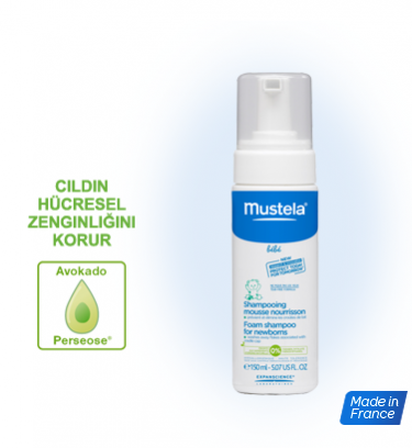 Mustela Foam Shampoo For Newborns 150 ml. - Yenidoğan Köpük Şampuanı