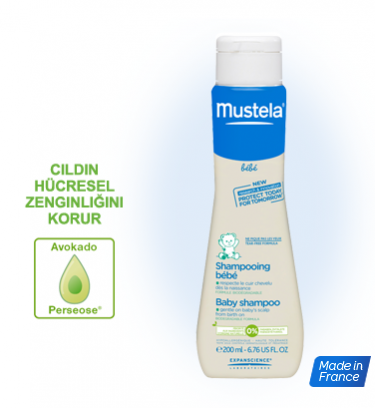 Mustela Baby Shampoo 200 ml. - Bebeklere & Çocuklara Özel Saç Şampuanı