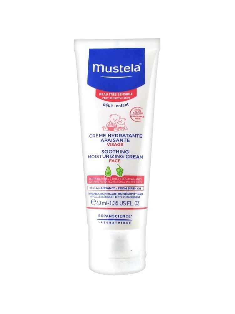 Mustela Creme Hydratante Apaisante Cream Hassas Ciltler için Yüz Kremi 40 ml
