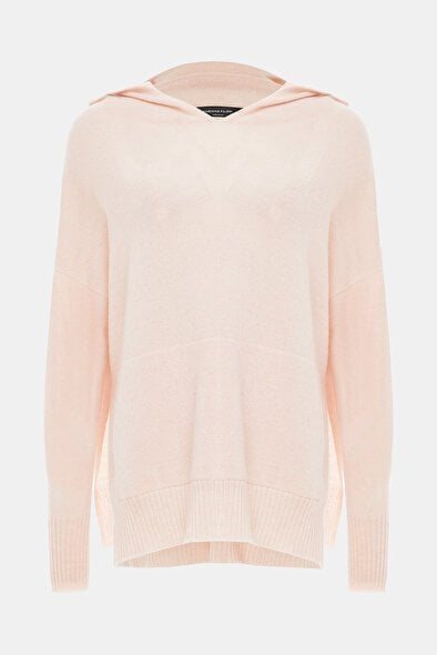 KAPUŞONLU TRİKO 40 - Pudra