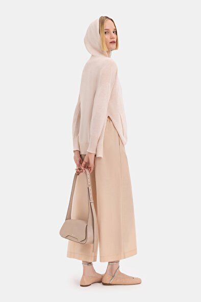 KAPUŞONLU TRİKO 40 - Pudra