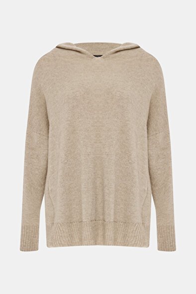 KAPUŞONLU TRİKO 36 - Vizon