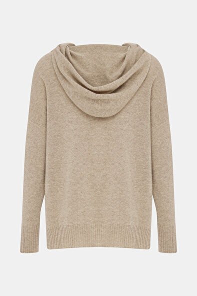 KAPUŞONLU TRİKO 36 - Vizon