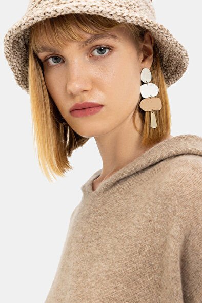 KAPUŞONLU TRİKO 38 - Vizon