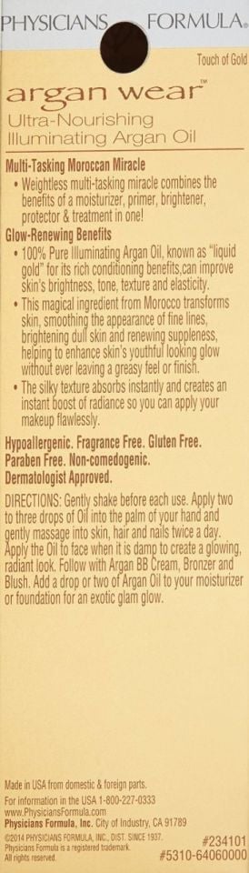 Physicians Formula Argan Wear Oil Touch of Gold 6406