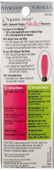 Physicians Formula Organic Wear Fake Out Mascara Ultra Black 7883