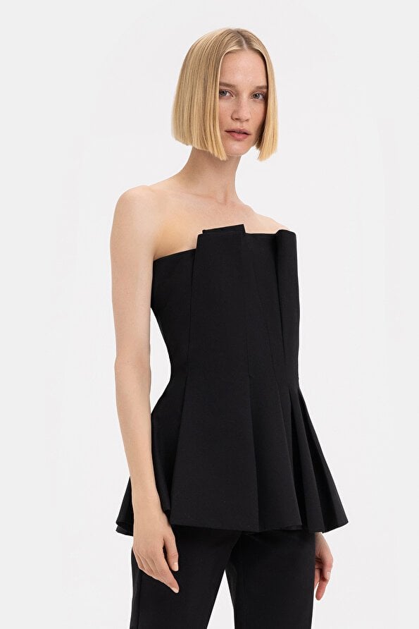 STRAPLEZ KOLSUZ BLUZ