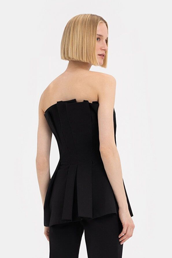 STRAPLEZ KOLSUZ BLUZ