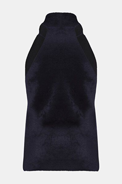 HALTER YAKA KOLSUZ BLUZ 40 - Siyah