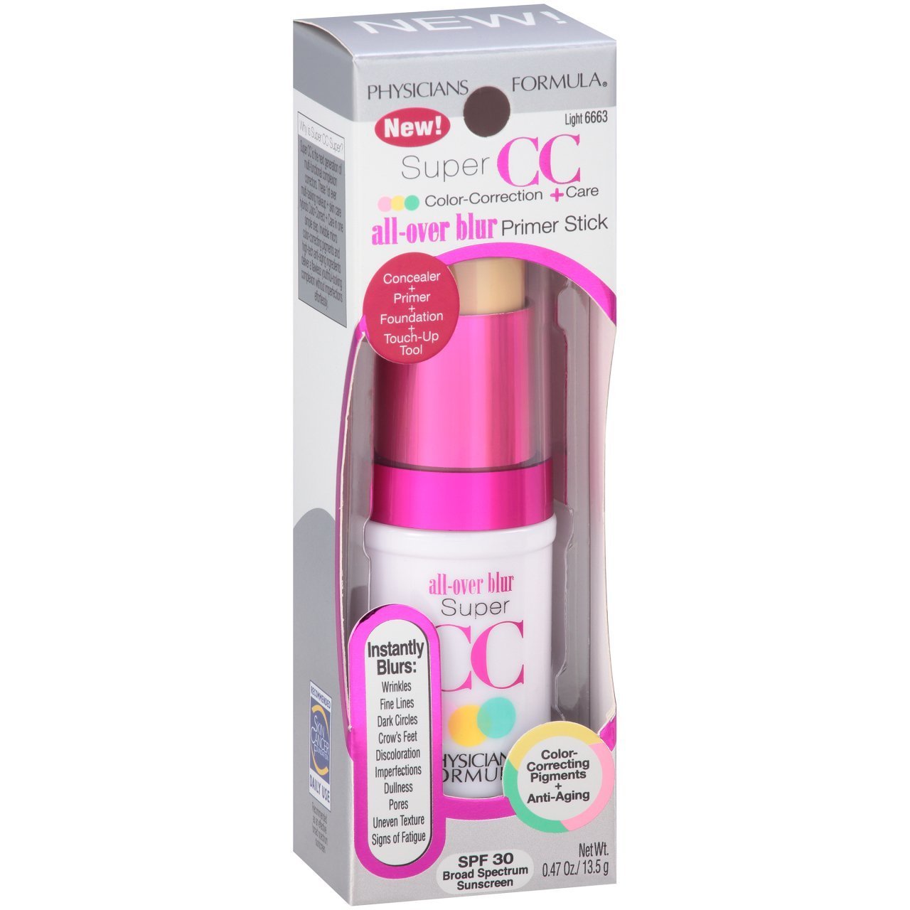 Physicians Formula Super CC All-Over Blur Primer Stick Light/Medium 6664