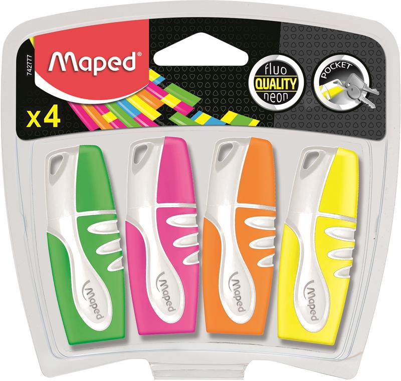Maped Fosforlu Kalem Mini 4'lü 742777