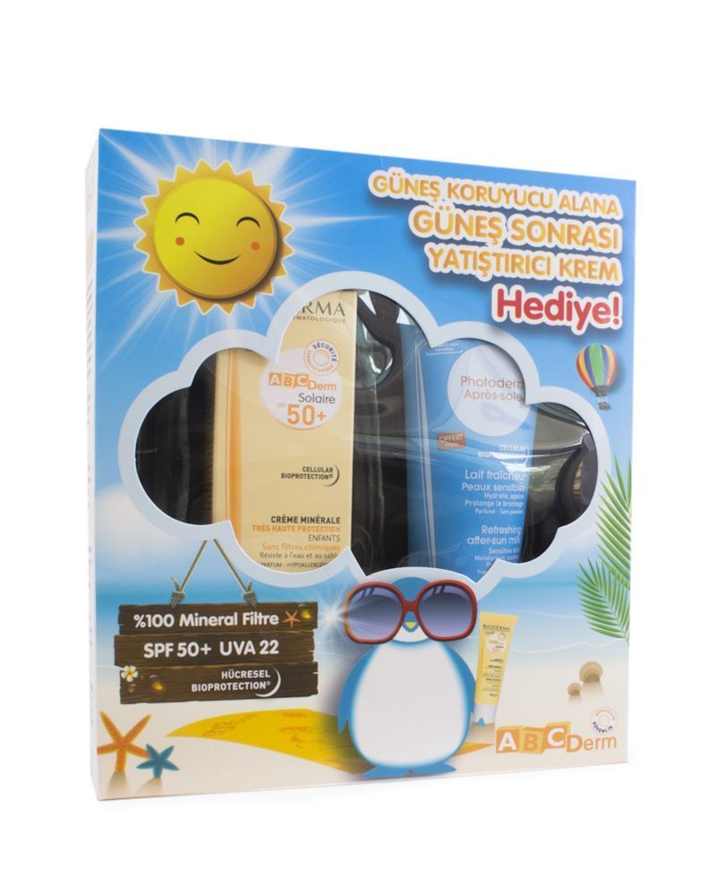 Bioderma Abcderm Mineral Sun Cream Spf50 50 ml. + Photoderm After Sun Milk 100 ml. HEDİYE