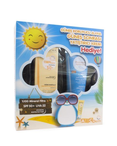 Bioderma Abcderm Mineral Sun Cream Spf50 50 ml. + Photoderm After Sun Milk 100 ml. HEDİYE