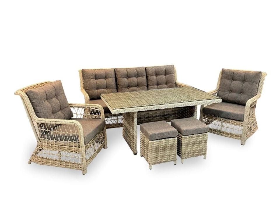 Bella Deniz Kabuğu Rattan Oturma Grubu