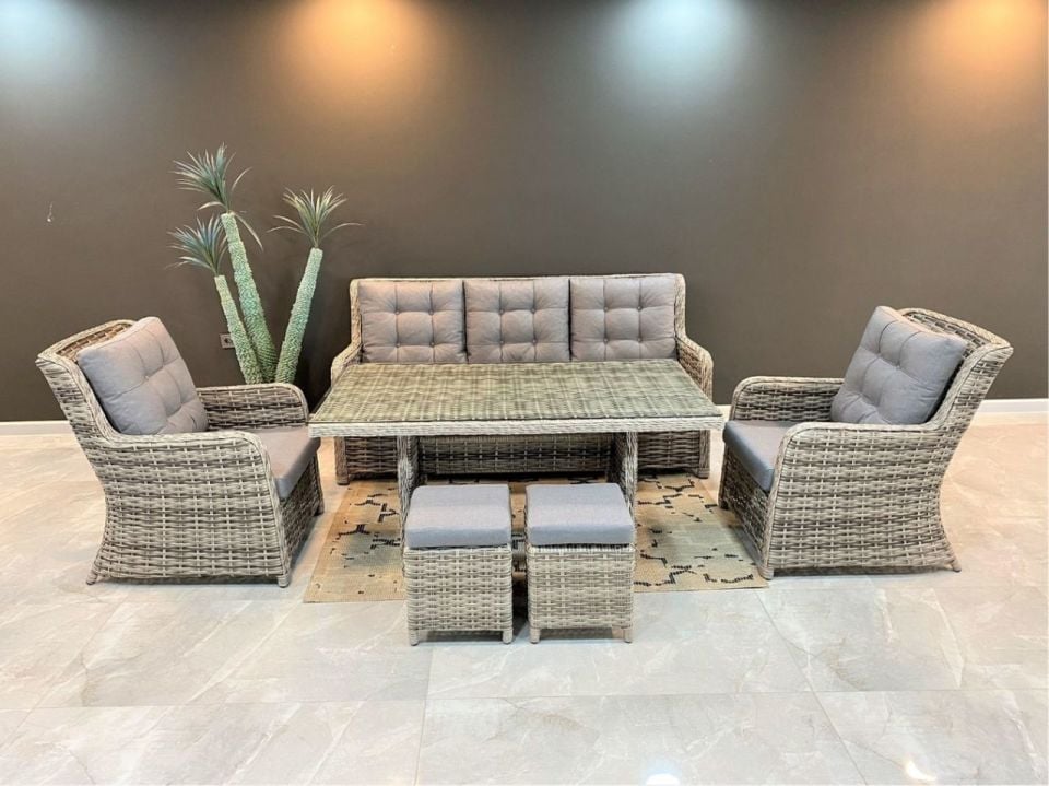 Bella Confort Gri Rattan Oturma Grubu