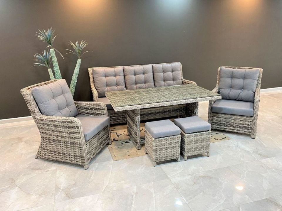 Bella Confort Gri Rattan Oturma Grubu