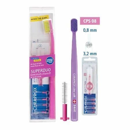 Curaprox SuperDuo 08 (CPS 08 5li Paket + 5460 Diş Fırçası)