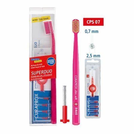Curaprox SuperDuo 07 (CPS 07 5li Paket + 5460 Diş Fırçası)