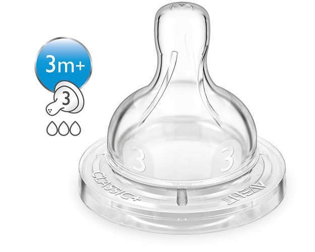 Philips Avent Classic+ Biberon Emziği 3 Ay+ 2li
