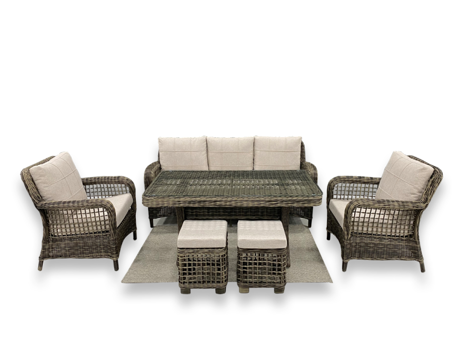 Cassa Kahve Rattan Oturma Grubu