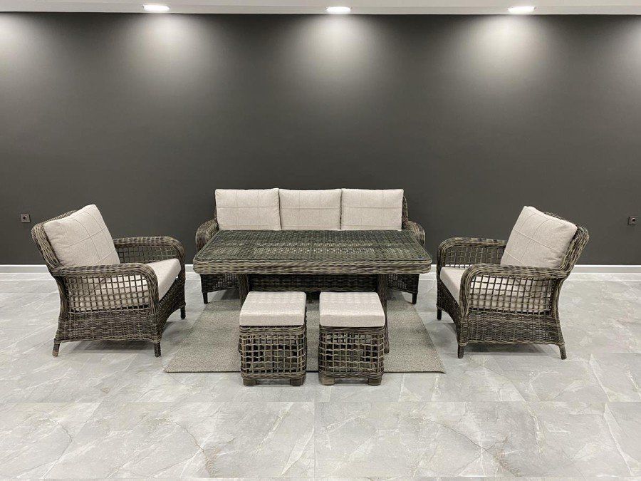 Cassa Kahve Rattan Oturma Grubu