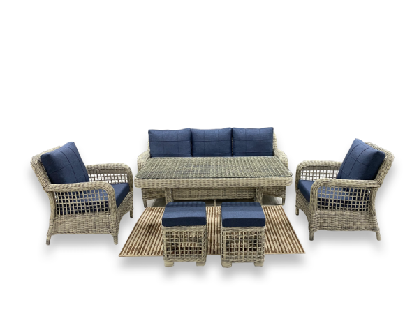 Cassa Krem Rattan Oturma Grubu