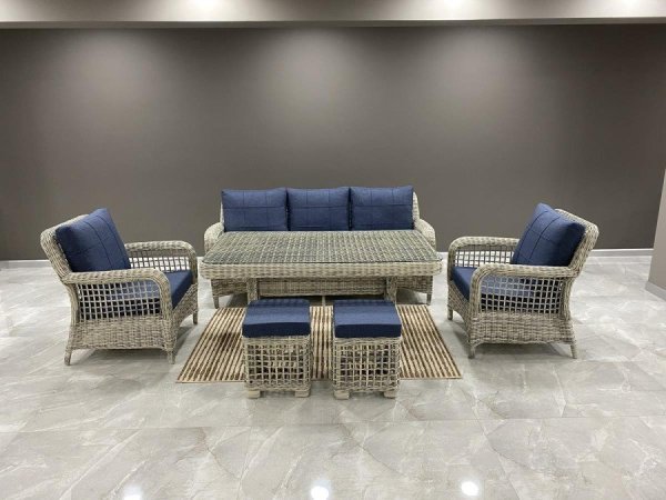 Cassa Krem Rattan Oturma Grubu