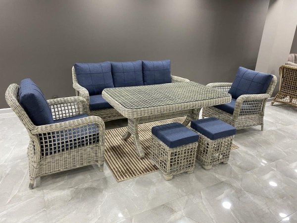 Cassa Krem Rattan Oturma Grubu