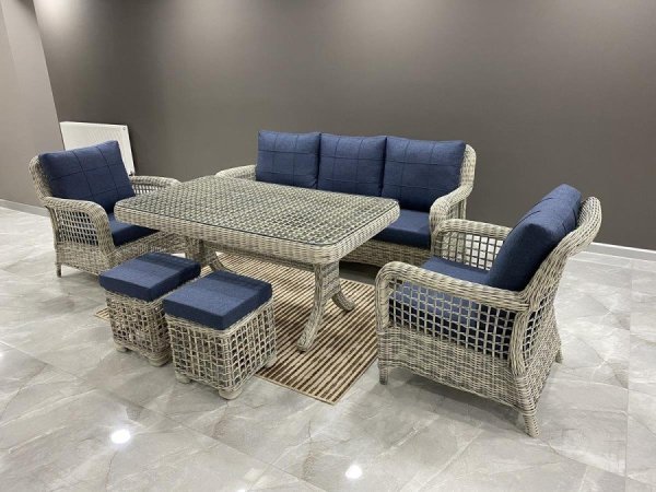 Cassa Krem Rattan Oturma Grubu