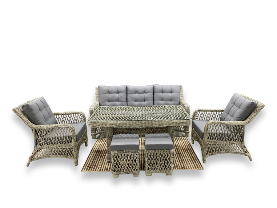 Rio Krem Rattan Oturma Grubu