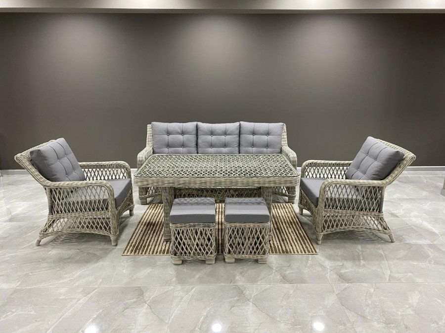 Rio Krem Rattan Oturma Grubu