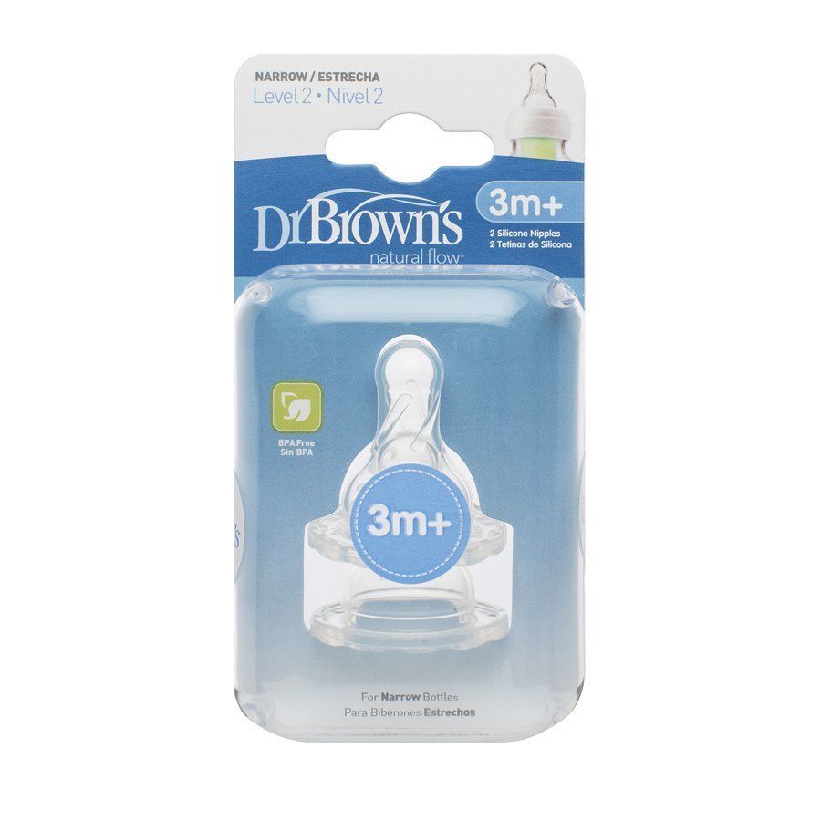 Dr Browns 2. Aşama Dar Ağız Biberon Emziği 322 3-6 Ay 2li