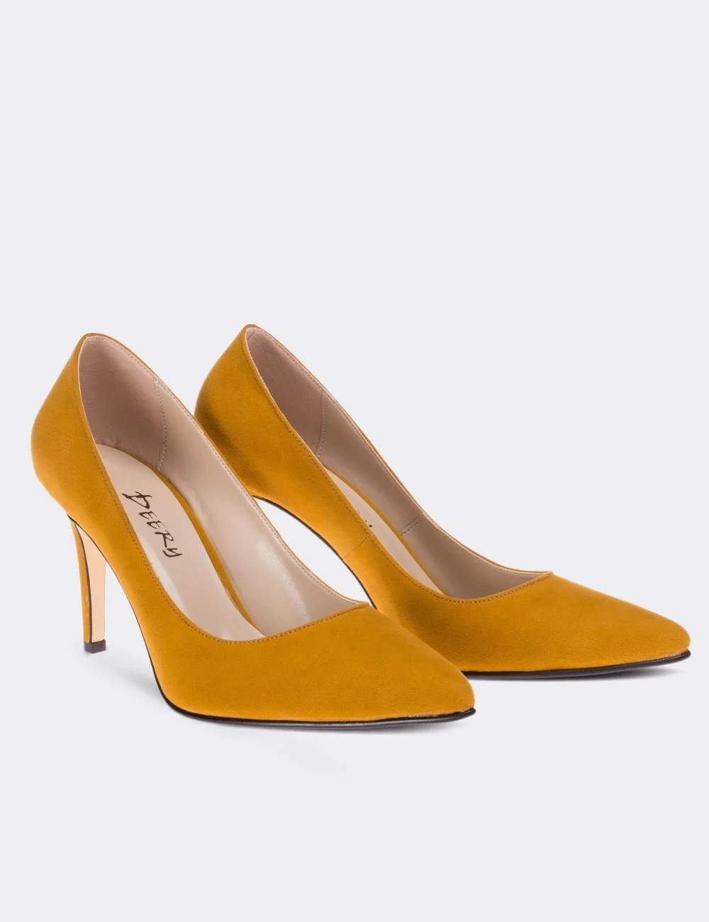 SÜET TOPUKLU AYAKKABI 40 - Sarı