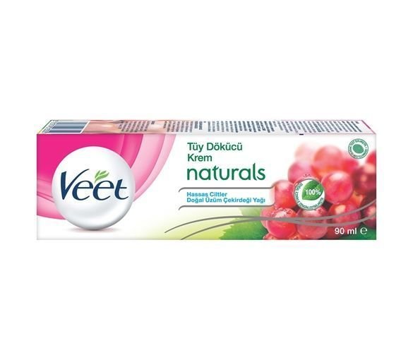 Veet Hassas Ciltler Doğal Üzüm Çekirdeği Tüy Dökücü Krem 90 ml.