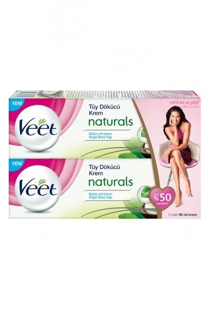 Veet Tüy Dökücü Naturals 2x90 ml. Shea Yağı Bütün Ciltler İçin