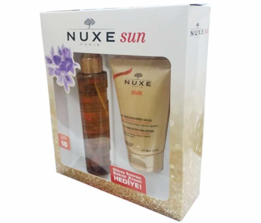 Nuxe Bronzlaştırıcı Yüz ve Vücut Yağı Spf10 150 ml. + Güneş Sonrası Bakım Kremi 100 ml.