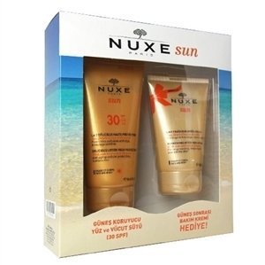 Nuxe Güneş Koruyucu Yüz ve Vücut Sütü Spf30 150 ml. + Güneş Sonrası Ferahlatıcı Yüz ve Vücut Sütü 100 ml.